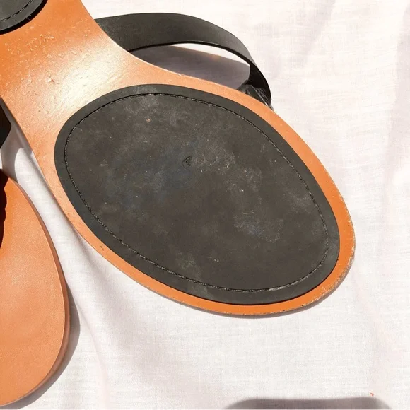 Tory Burch Black Sandals Minimalist Design - Picture 9 of 10